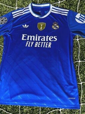 Adidas Real Madrid Blue 'Emirates Fly Better' Jersey